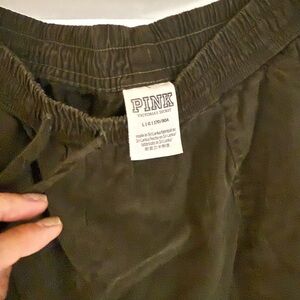 PINK Victoria's Secret Olive Joggers